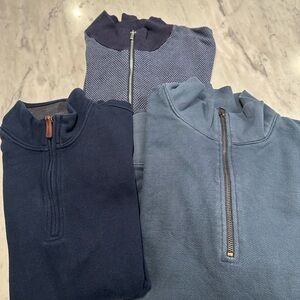 Bundle of 3 - Men’s Blue Quarter Zips
